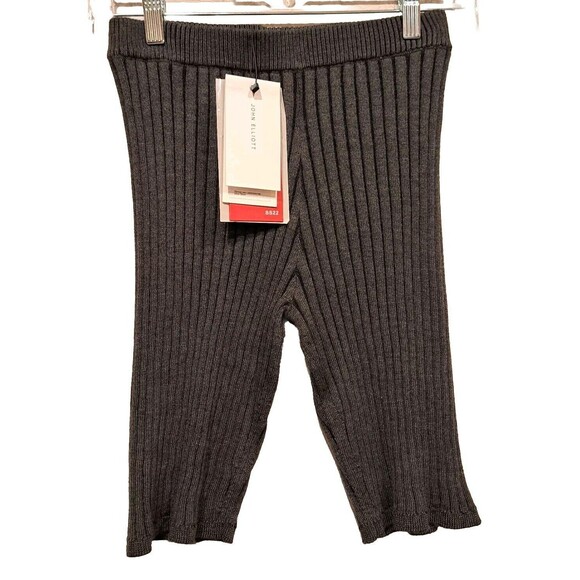 John Elliott Reveal Silk Cashmere Rib Biker Short Sz 2/Womens M Dark Gray NWT - Picture 1 of 11